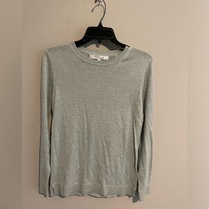 The Line Womens Small light blue‎ Balbina Crew Neck Sweater Cotton Silk Nylon